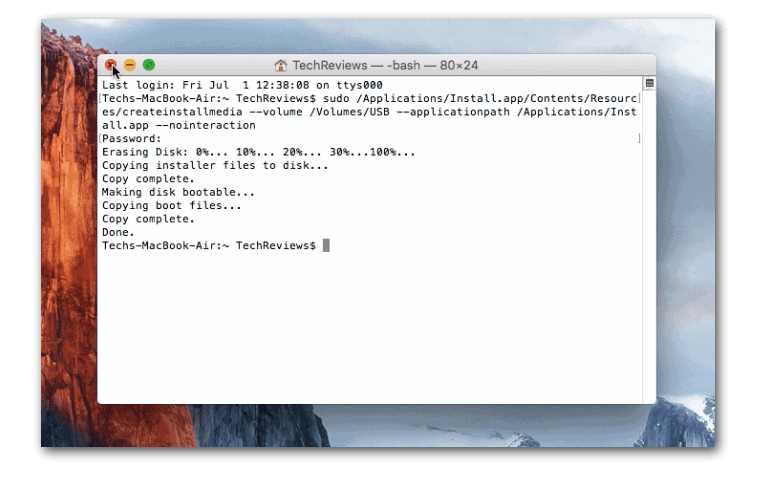 create a usb boot disk for os x
