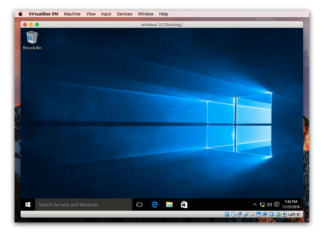 Windows 10 on VirtualBox