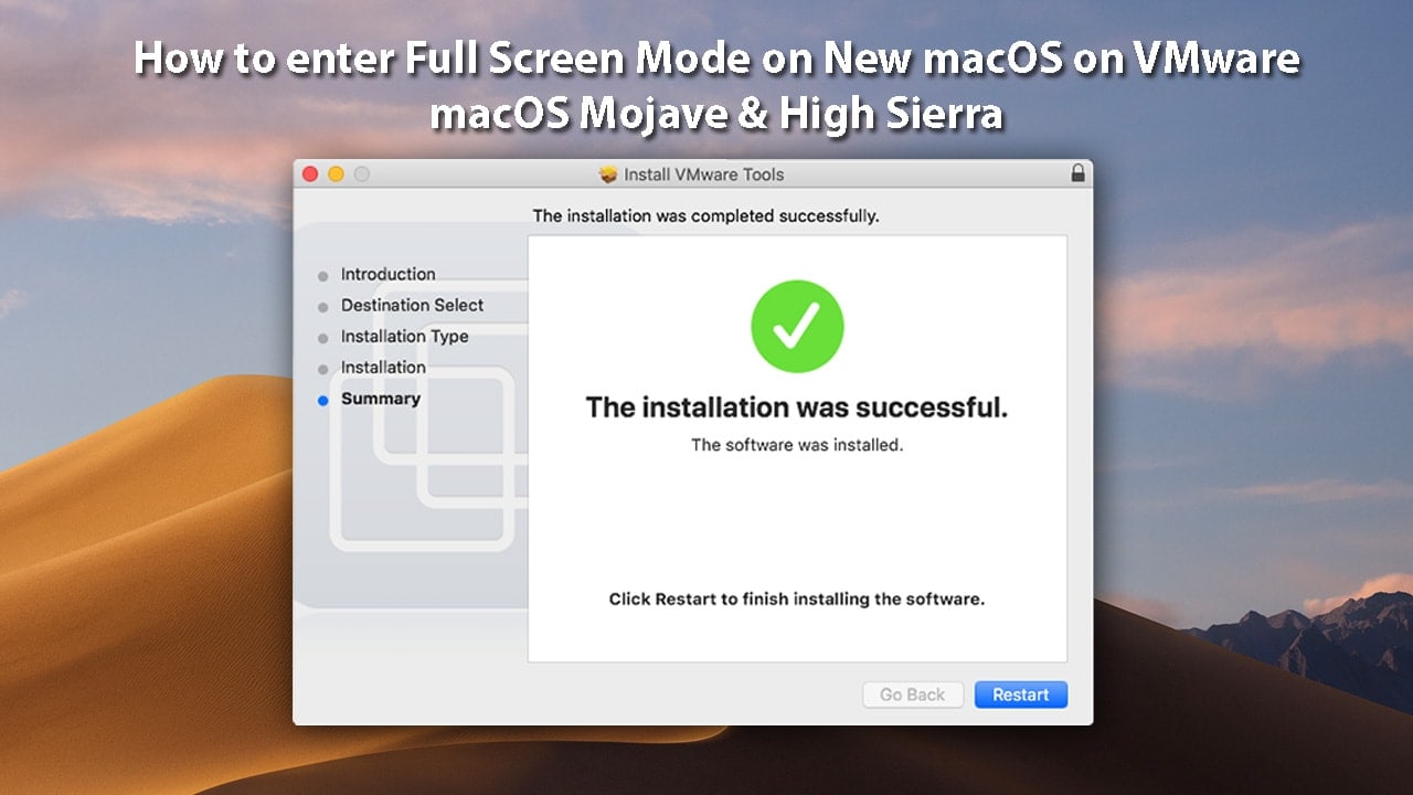 How To Enter Full Screen Mode On New Macos On Vmware