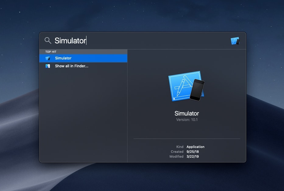 start iphone simulator mac