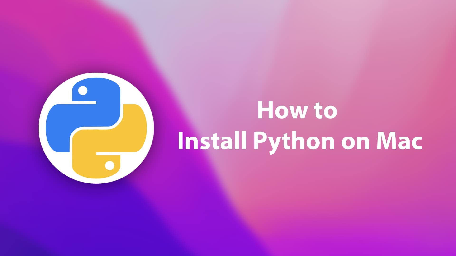 install python for mac