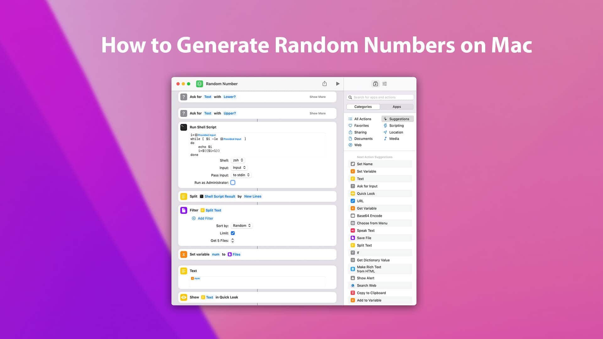 How to Generate Random Numbers on Mac